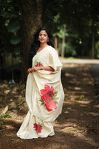 Red blossom  saree