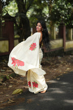 Red blossom  saree