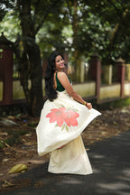 Red blossom  saree